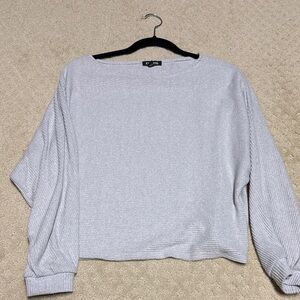 Express Light Gray Knit Top